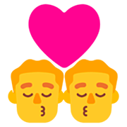👨‍❤️‍💋‍👨 Emoji sich küssendes Paar: Mann, Mann Microsoft Windows 11 22H2.