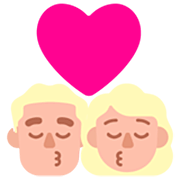 Emoji 👨🏼‍❤️‍💋‍👩🏼 Bacio Tra Coppia - Uomo: Carnagione Abbastanza Chiara, Donna: Carnagione Abbastanza Chiara su Microsoft Windows 11 22H2.