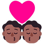 Emoji 💏🏾 Bacio Tra Coppia, Carnagione Abbastanza Scura su Microsoft Windows 11 22H2.