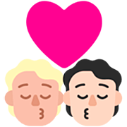 🧑🏼‍❤️‍💋‍🧑🏻 Emoji sich küssendes Paar: Person, Person, mittelhelle Hautfarbe, helle Hautfarbe Microsoft Windows 11 22H2.