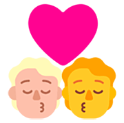 Emoji 🧑🏼‍❤️‍💋‍🧑 Bacio Tra Coppia: persona, persona, Carnagione Abbastanza Chiara, Nessun tono della pelle su Microsoft Windows 11 22H2.