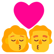 Emoji 👩‍❤️‍💋‍👨 Bacio Tra Coppia: Donna E Uomo su Microsoft Windows 11 22H2.