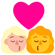 Emoji 👩🏼‍❤️‍💋‍👩 Bacio Tra Coppia - Donna: Carnagione Abbastanza Chiara, Donna su Microsoft Windows 11 22H2.