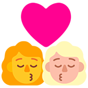 Emoji 👩‍❤️‍💋‍👩🏼 Bacio Tra Coppia - Donna, Donna: Carnagione Abbastanza Chiara su Microsoft Windows 11 22H2.