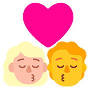 Emoji 👩🏼‍❤️‍💋‍🧑 Bacio Tra Coppia: Donna, persona, Carnagione Abbastanza Chiara, Nessun tono della pelle su Microsoft Windows 11 22H2.