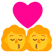 Emoji 👩‍❤️‍💋‍👩 Bacio Tra Coppia: Donna E Donna su Microsoft Windows 11 22H2.