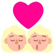 Emoji 👩🏼‍❤️‍💋‍👩🏼 Bacio Tra Coppia - Donna: Carnagione Abbastanza Chiara, Donna: Carnagione Abbastanza Chiara su Microsoft Windows 11 22H2.