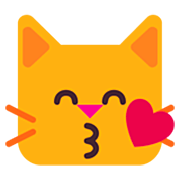 😽 Emoji Gato Besando en Microsoft Windows 11 22H2.
