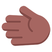 🫲🏾 Emoji Mão Esquerda: Pele Morena Escura na Microsoft Windows 11 22H2.