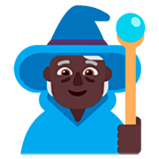🧙🏿 Emoji Magier(in): dunkle Hautfarbe Microsoft Windows 11 22H2.