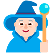 Emoji 🧙🏻 Mago: Carnagione Chiara su Microsoft Windows 11 22H2.