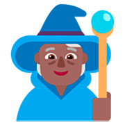 🧙🏾 Emoji Mago: Pele Morena Escura na Microsoft Windows 11 22H2.