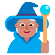 Emoji 🧙🏽 Mago: Carnagione Olivastra su Microsoft Windows 11 22H2.
