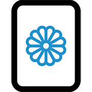 Émoji 🀥 Mah-jong - chrysanthème  sur Microsoft Windows 11 22H2.