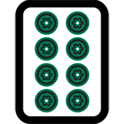 Emoji 🀠 Mahjong - otto punti su Microsoft Windows 11 22H2.