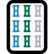 Emoji 🀘 Mahjong - nove bambù su Microsoft Windows 11 22H2.