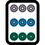 Emoji 🀡 Mahjong - nove punti su Microsoft Windows 11 22H2.