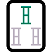 Emoji 🀒 Mahjong - tre bambù su Microsoft Windows 11 22H2.