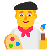 Emoji 👨‍🎨 Artista Uomo su Microsoft Windows 11 22H2.