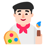 Emoji 👨🏻‍🎨 Artista Uomo: Carnagione Chiara su Microsoft Windows 11 22H2.