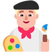 Emoji 👨🏼‍🎨 Artista Uomo: Carnagione Abbastanza Chiara su Microsoft Windows 11 22H2.