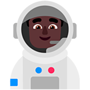 👨🏿‍🚀 Emoji Astronauta Hombre: Tono De Piel Oscuro en Microsoft Windows 11 22H2.