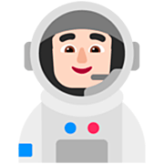 Émoji 👨🏻‍🚀 Astronaute Homme : Peau Claire sur Microsoft Windows 11 22H2.