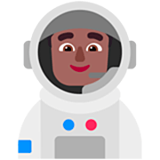 👨🏾‍🚀 Emoji Astronauta Homem: Pele Morena Escura na Microsoft Windows 11 22H2.