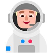 Emoji 👨🏼‍🚀 Astronauta Uomo: Carnagione Abbastanza Chiara su Microsoft Windows 11 22H2.