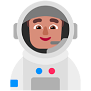 Émoji 👨🏽‍🚀 Astronaute Homme : Peau Légèrement Mate sur Microsoft Windows 11 22H2.