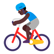 Emoji 🚴🏿‍♂️ Ciclista Uomo: Carnagione Scura su Microsoft Windows 11 22H2.