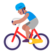 Émoji 🚴🏽‍♂️ Cycliste Homme : Peau Légèrement Mate sur Microsoft Windows 11 22H2.