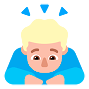🙇🏼‍♂️ Emoji Hombre Haciendo Una Reverencia: Tono De Piel Claro Medio en Microsoft Windows 11 22H2.