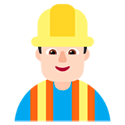 👷🏻‍♂️ Emoji Obrero Hombre: Tono De Piel Claro en Microsoft Windows 11 22H2.
