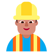 👷🏽‍♂️ Emoji Bauarbeiter: mittlere Hautfarbe Microsoft Windows 11 22H2.