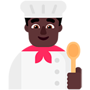 👨🏿‍🍳 Emoji Cozinheiro: Pele Escura na Microsoft Windows 11 22H2.