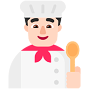 👨🏻‍🍳 Emoji Cocinero: Tono De Piel Claro en Microsoft Windows 11 22H2.