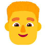 Emoji 👨‍🦱 Uomo: Capelli Ricci su Microsoft Windows 11 22H2.