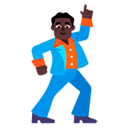 🕺🏿 Emoji Homem Dançando: Pele Escura na Microsoft Windows 11 22H2.