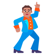 Emoji 🕺🏽 Uomo Che Balla: Carnagione Olivastra su Microsoft Windows 11 22H2.