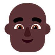👨🏿‍🦲 Emoji Hombre: Tono De Piel Oscuro Y Sin Pelo en Microsoft Windows 11 22H2.