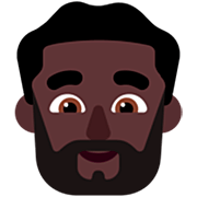 🧔🏿‍♂️ Emoji Hombre Con Barba Tono De Piel Oscuro en Microsoft Windows 11 22H2.