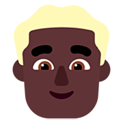 👱🏿‍♂️ Emoji Mann: dunkle Hautfarbe, blond Microsoft Windows 11 22H2.