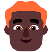 👨🏿‍🦰 Emoji Hombre: Tono De Piel Oscuro Y Pelo Pelirrojo en Microsoft Windows 11 22H2.