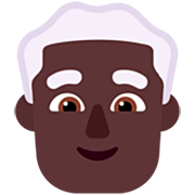 👨🏿‍🦳 Emoji Hombre: Tono De Piel Oscuro Y Pelo Blanco en Microsoft Windows 11 22H2.