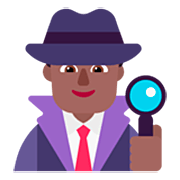 🕵🏾‍♂️ Emoji Detective Hombre: Tono De Piel Oscuro Medio en Microsoft Windows 11 22H2.