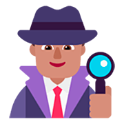 🕵🏽‍♂️ Emoji Detective Hombre: Tono De Piel Medio en Microsoft Windows 11 22H2.