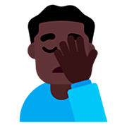 🤦🏿‍♂️ Emoji Homem Decepcionado: Pele Escura na Microsoft Windows 11 22H2.