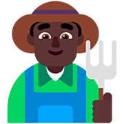 👨🏿‍🌾 Emoji Agricultor: Tono De Piel Oscuro en Microsoft Windows 11 22H2.