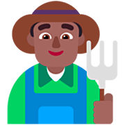 👨🏾‍🌾 Emoji Agricultor: Tono De Piel Oscuro Medio en Microsoft Windows 11 22H2.